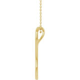 14K Yellow Gold Ring Holder 18" Necklace