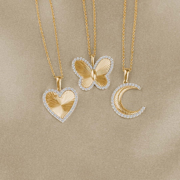 Fluted Diamond Necklace