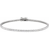 white gold diamond bracelet on a white background