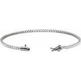 white gold diamond bracelet on a white background