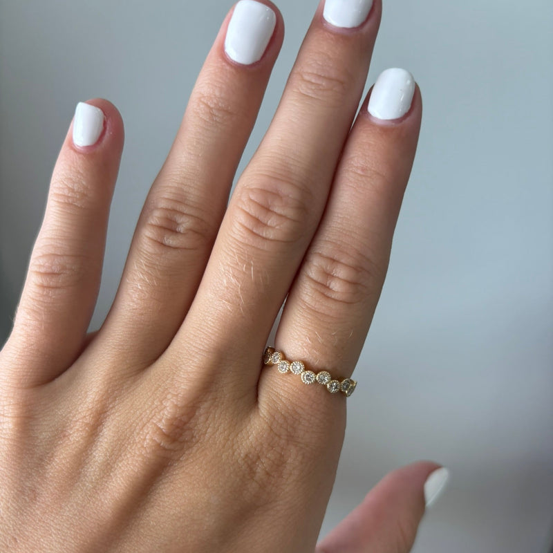 Wavy Bubble Diamond Band