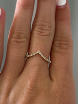 Chevron Diamond Ring