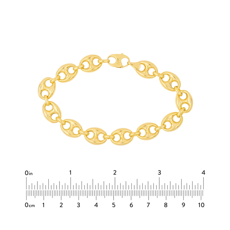 10mm Puff Mariner Chain with Fancy Oval Lobster Lock