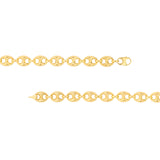 10mm Puff Mariner Chain with Fancy Oval Lobster Lock