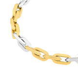 Two Tone Handmade Rectangular Link Bracelet