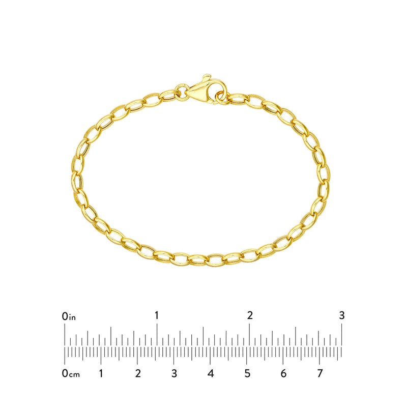 4.5mm Hollow Oval Forzentina Chain with Pear Lock