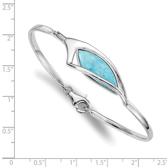 Sterling Silver Larimar Bangle