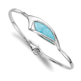 Sterling Silver Larimar Bangle