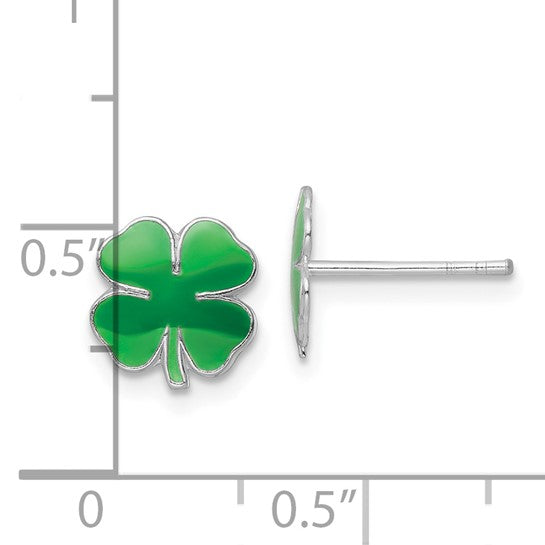 Sterling Silver Children's Clover Studs