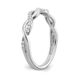 White Gold Lab Grown Diamond Twist Design Wedding Band