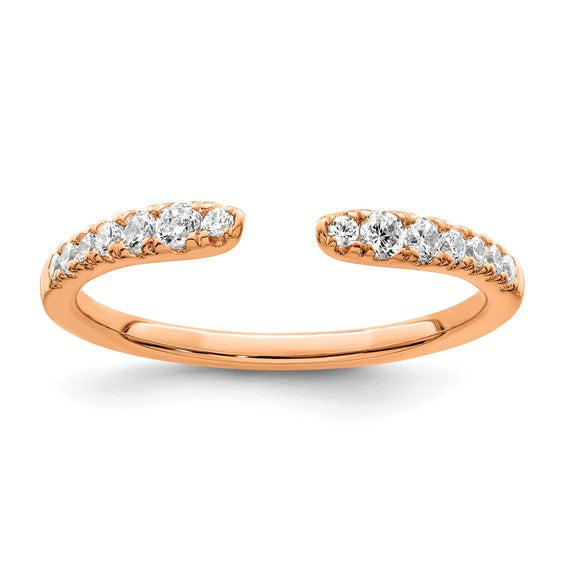 Negative Space Diamond Wedding Band