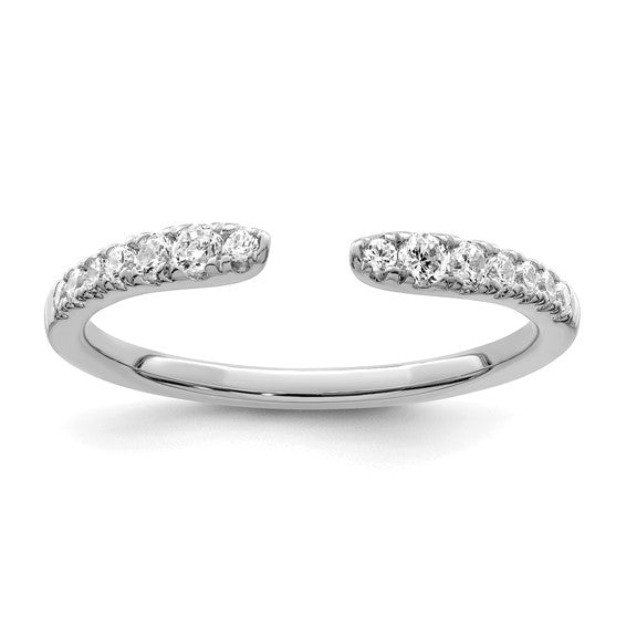 Negative Space Diamond Wedding Band