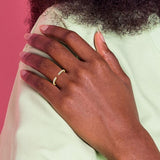 Negative Space Diamond Wedding Band