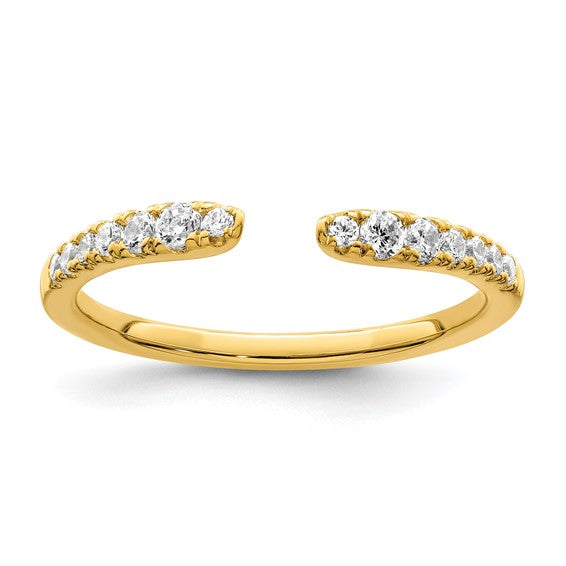 Negative Space Diamond Wedding Band