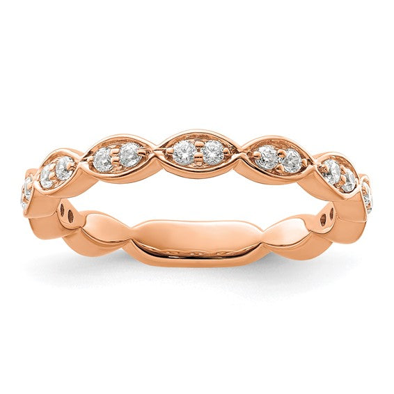 Scallop Diamond Band
