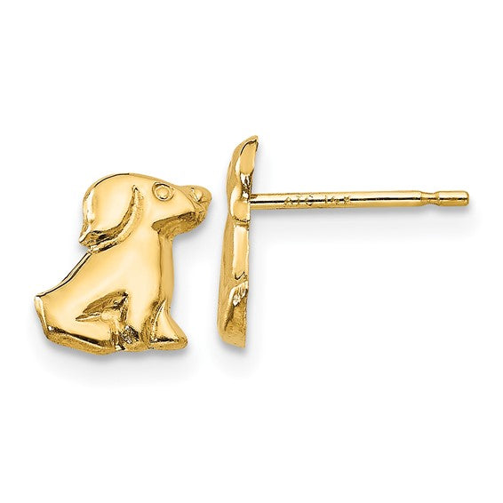 14k Children's Dog Post Earrings