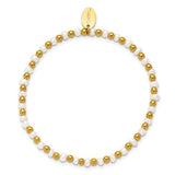 Stainless Steel Polished Yellow Freshwater Cultured Pearl Beaded Bracelet