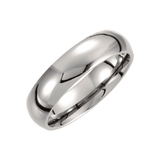 Titanium 6 mm Domed Polished Band