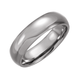 Titanium 6 mm Domed Polished Band