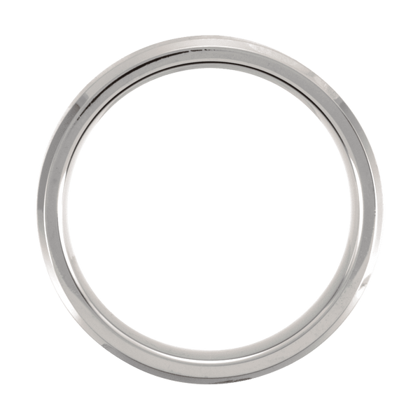 Titanium 7 mm Beveled-Edge Band with Satin Finish