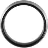 Black PVD Tungsten 6 mm Half Round Satin Band