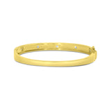 14K Yellow Gold Diamond Stationed Bangle