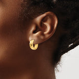 14k Faceted Hinged Hoop Earrings