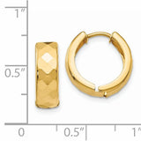 14k Faceted Hinged Hoop Earrings