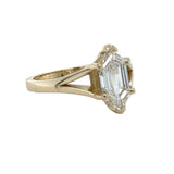 Lab Grown Hexagon Diamond Engagement Ring