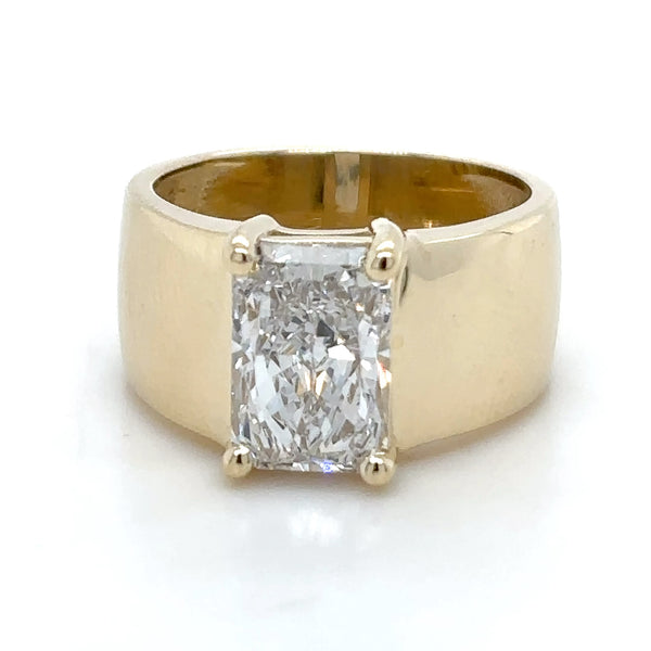 Cigar Band Engagement Ring