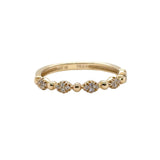 Beaded Dimond Stackable Band