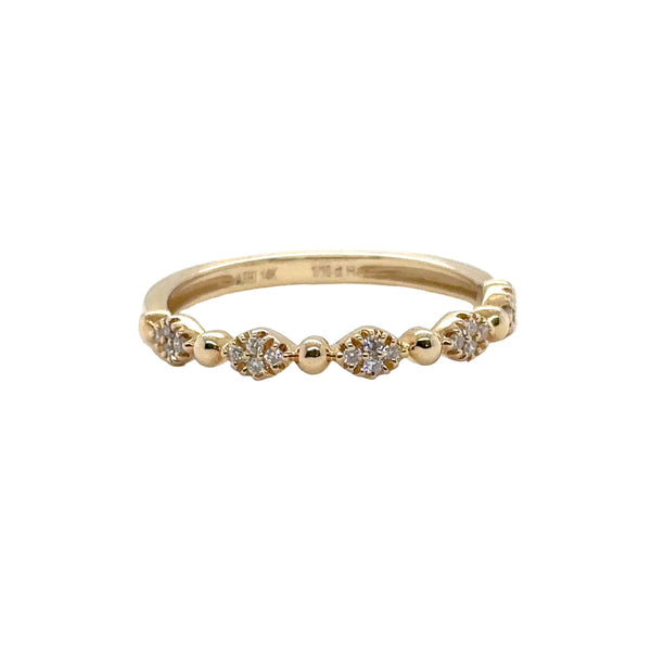Beaded Dimond Stackable Band