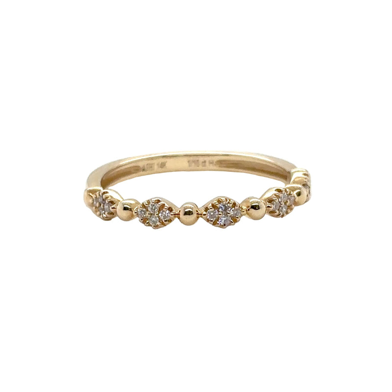 Beaded Dimond Stackable Band