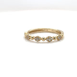 Beaded Dimond Stackable Band