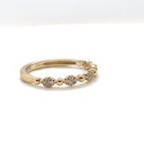 Beaded Dimond Stackable Band