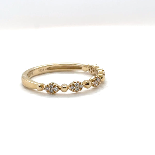 Beaded Dimond Stackable Band