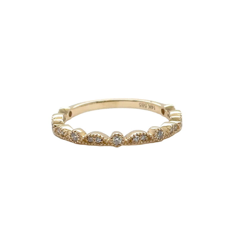 Scallop Diamond Band