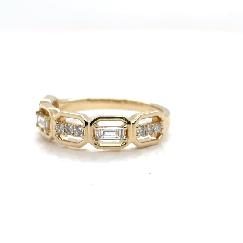 Honeycomb Diamond Band