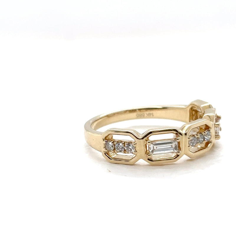Honeycomb Diamond Band