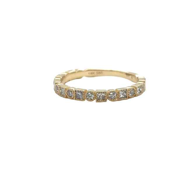 Square and Round Diamond Band