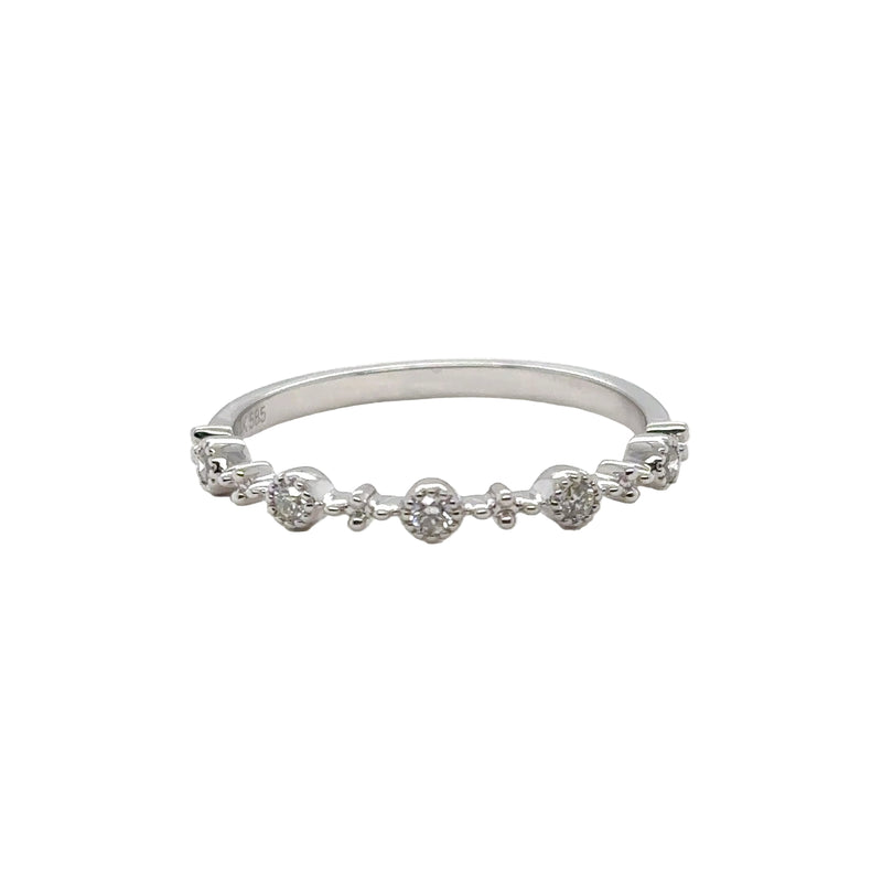Beaded Diamond Ring