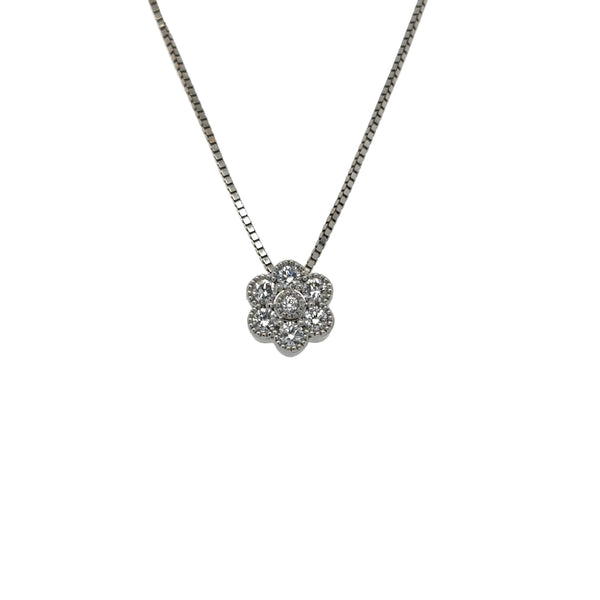 Lab Grown Diamond Flower Necklace