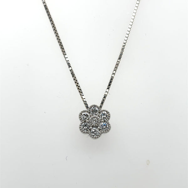 Lab Grown Diamond Flower Necklace