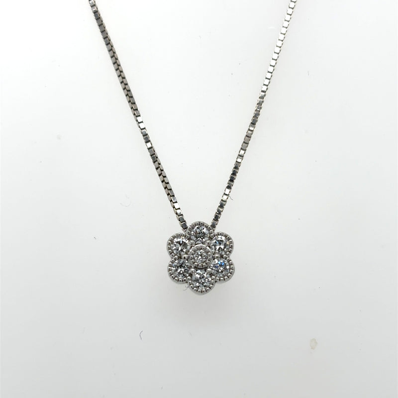 Lab Grown Diamond Flower Necklace