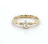 Petite Pear Diamond Ring