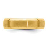 Comfort Fit Brushed Satin with Polished Beveled Edge Wedding Band