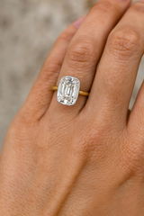 Lab Grown Old Cut Cushion Bezel Engagement Ring