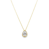Lab Grown Half Carat Diamond Pear Necklace