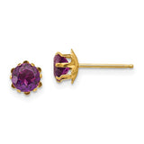 14k Children's Birthstone 5mm CZ Earrings