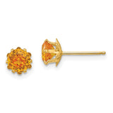 14k Children's Birthstone 5mm CZ Earrings